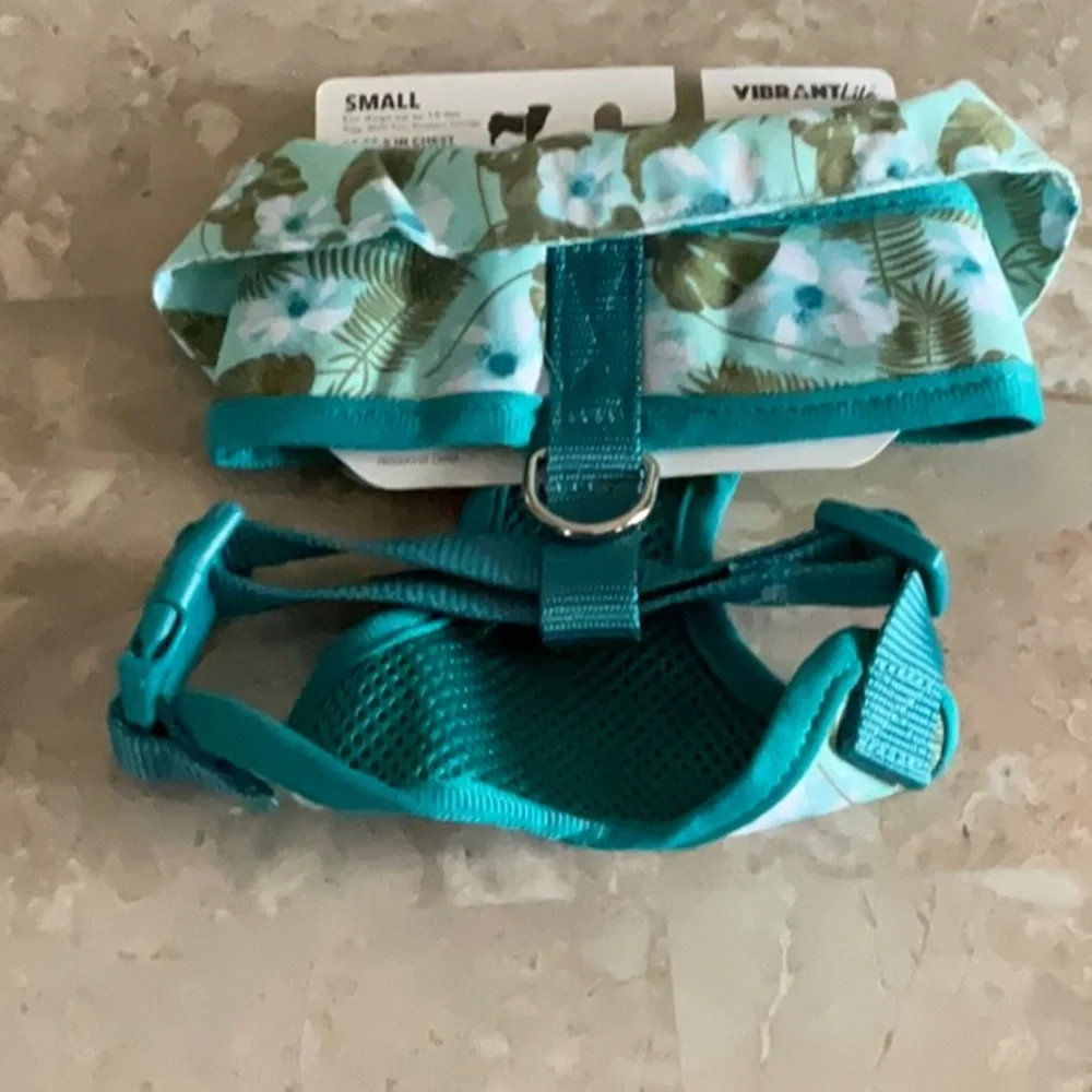 Two Super Cute SMALL 12-5” -17” Chest Dog Harnesses